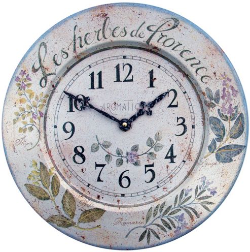 Image of Roger Lascelles Clocks French Tin Herbes Wall Clock