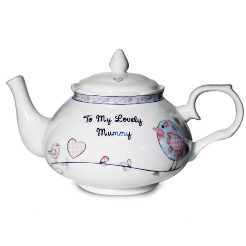 Image of Personalised Floral Bird Teapot