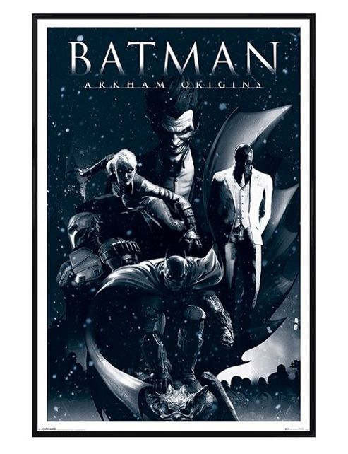 Image of Gloss Black Framed Batman Arkham Origins Poster