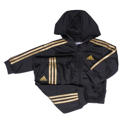 black and gold adidas tracksuit