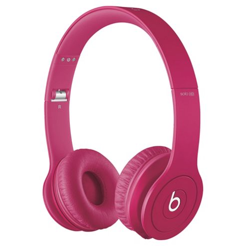 Image of Beats By Dr Dre Solo Hd Over-the-ear Overhead Headphones , Monochromatic Pink