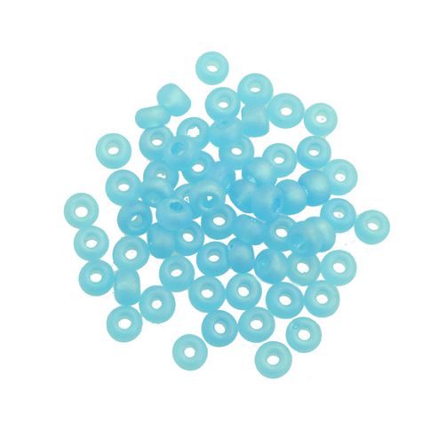 Image of Czech Seed Bead 2/0 Tr Aqua Ab Matt
