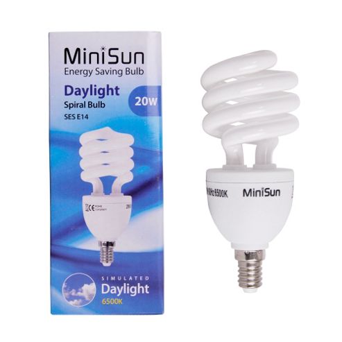 Image of Minisun 20w Ses E14 Energy Saving Spiral Bulb Daylight
