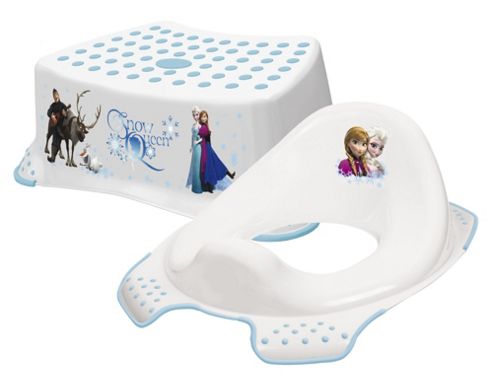 Image of Disney Frozen Toddler Toilet Training Seat & Step Stool Combo - White