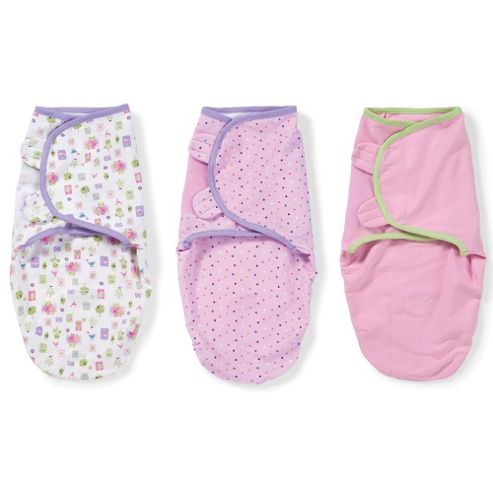 Image of Summer Infant Small Swaddleme Cotton 3 Pack - Who Loves You/multi Dot/pink