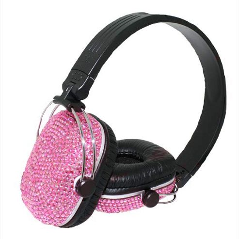 Image of Diamante Headphones - Pink