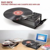 Ion Duo Deck Portable Turntable and Cassette Deck
