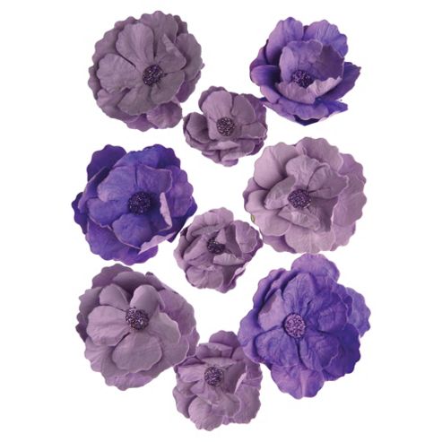 Image of Handcrafted Roses Violet 9pcs