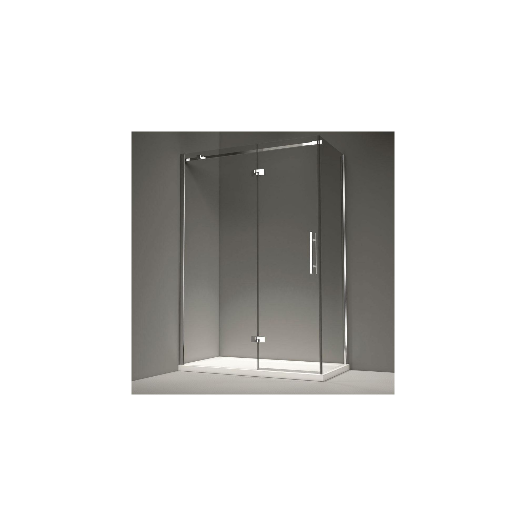 Merlyn Series 9 Inline Hinged Shower Door, 1200mm Wide, 8mm Glass, Left Handed at Tesco Direct