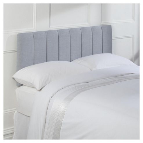 Image of Seetall Haddon Headboard Linen Effect Light Grey Double