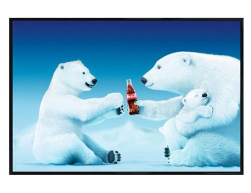 Image of Coca-cola Gloss Black Framed Polar Bear Trio Poster