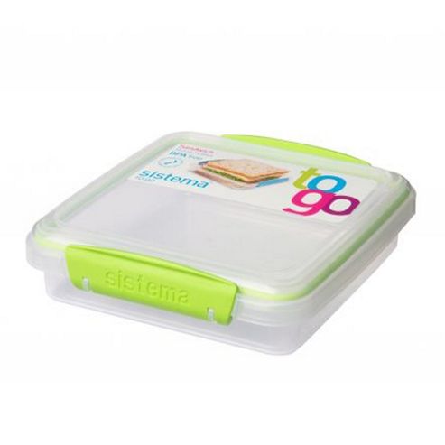Image of Sistema Sandwich Box To Go, 450ml, Lime Green