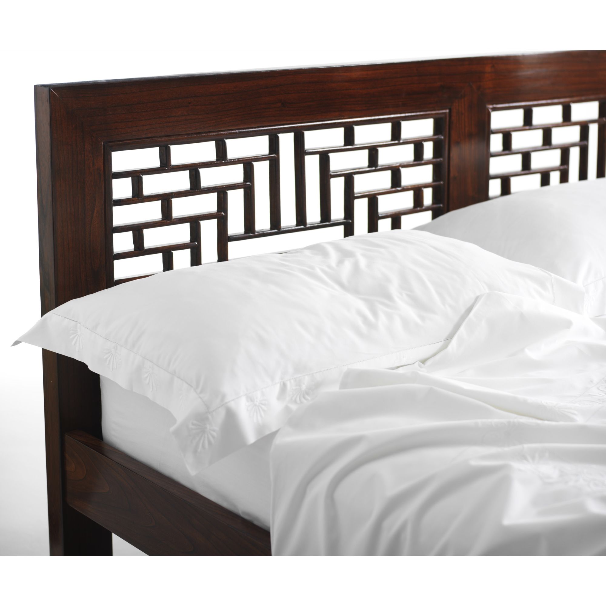 Shimu Chinese Classical Ming Carved Bed - Warm Elm at Tesco Direct