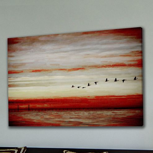 Image of Parvez Taj Flying South Canvas Wall Art - 41 Cm H X 61 Cm W X 5 Cm D