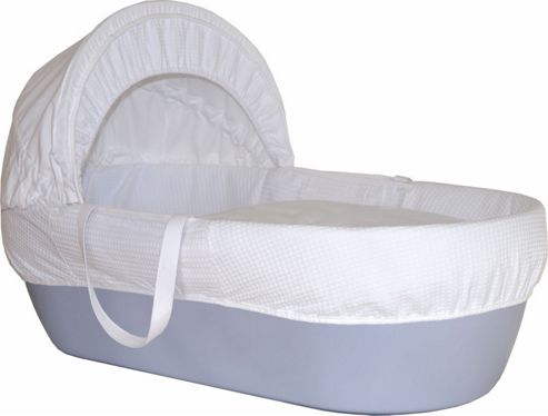 Image of Shnuggle Basket Sky Blue With White Waffle Dressings