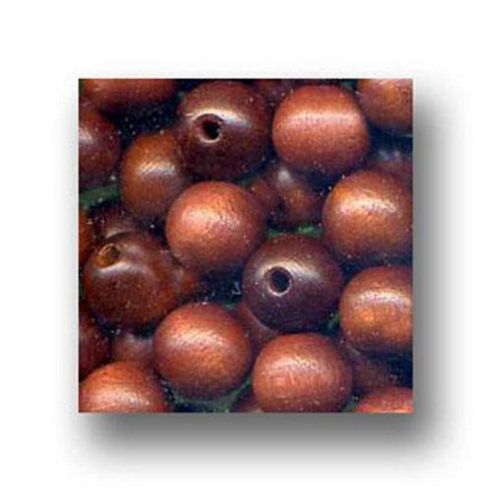 Image of Wood Beads Brown 10mm Round 100 Pack