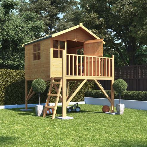 Image of Mad Dash Lollipop Junior Tower Wooden Playhouse, 7ft X 6ft