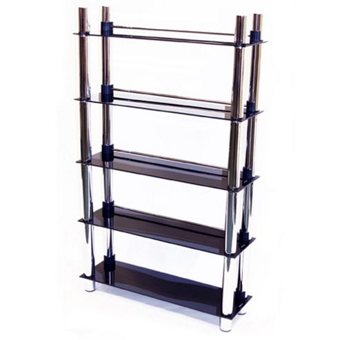 Image of Techstyle 5 Tier Dvd Blu-ray / Cd / Media Storage Shelves - Black