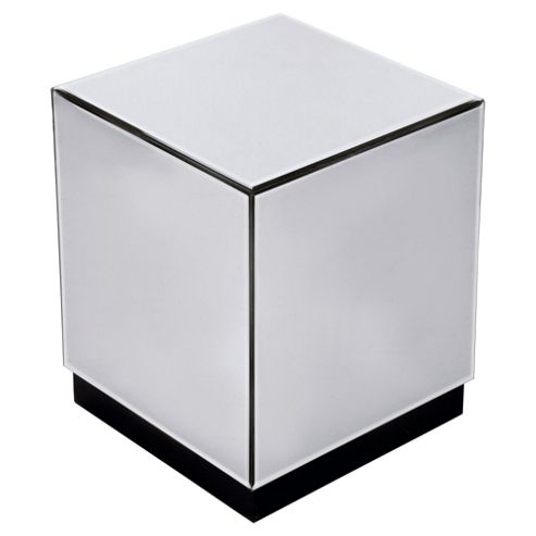 Image of Savoy Mirror Glass Cube Table Silver