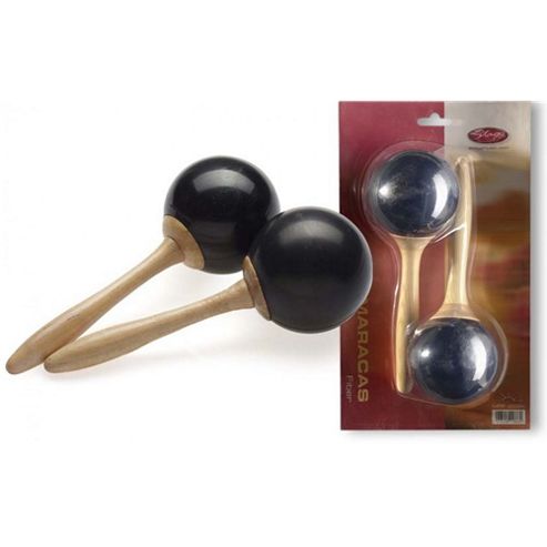 Image of A-star Traditional Fibre Maracas - Black
