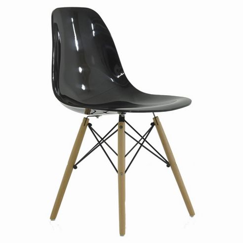 Image of Eames Dsw Replica Dining Chair Acrylic Black