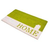 Home Green & White PVC Coir Mat