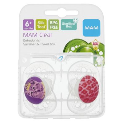 Mam Clear Silicone Soother X2