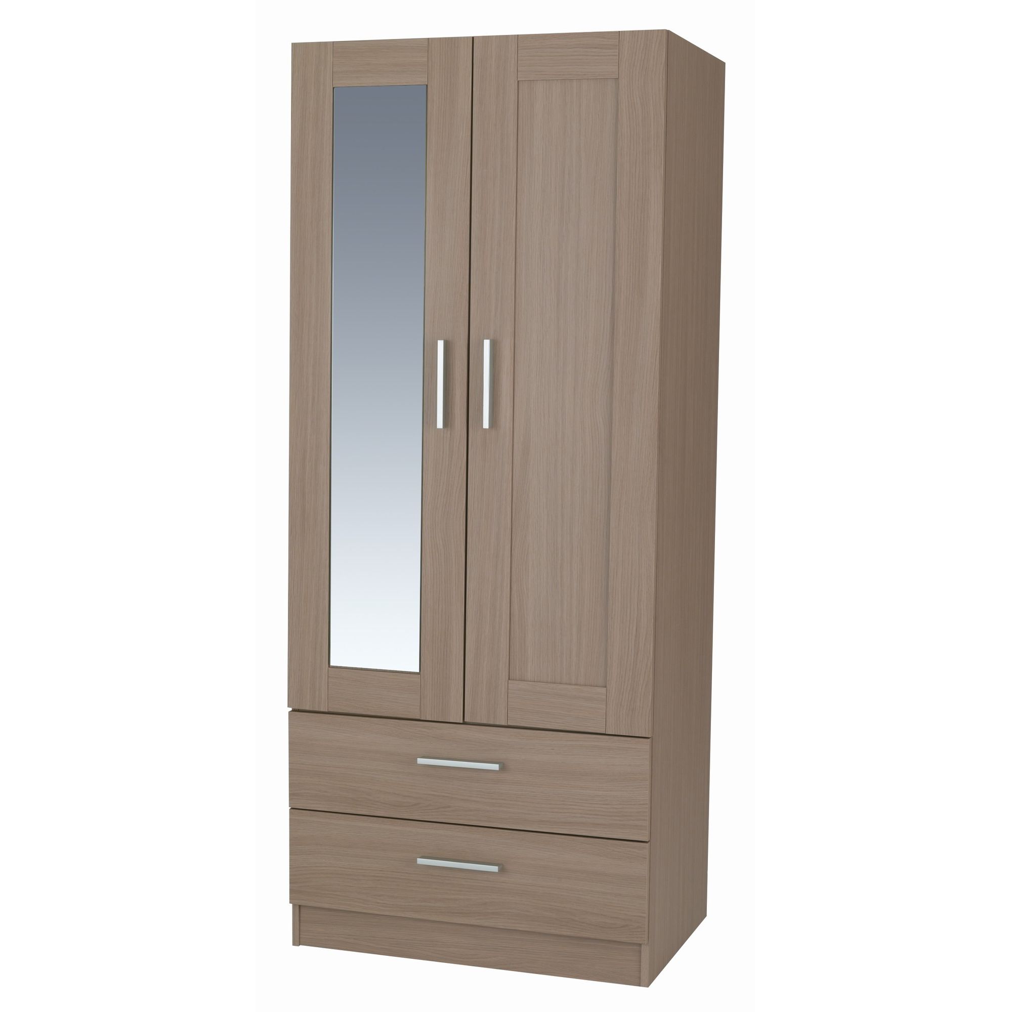 Alto Furniture Visualise Shaker Combi Two Drawer Wardrobe in Veradi Oak at Tescos Direct