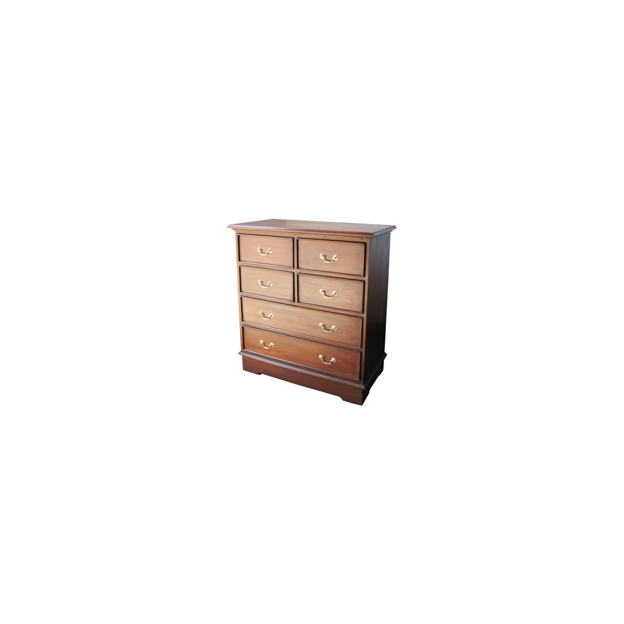 Lock stock and barrel Mahogany 4 over 2 Drawer Chest - Wax at Tesco Direct