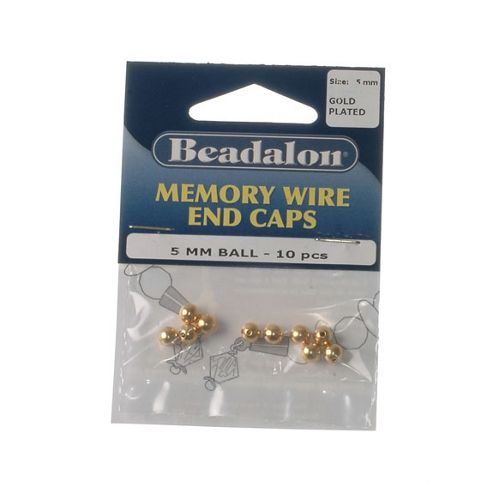 Image of Beadalon Mw Endcap 5mm Round Gp 10pcs