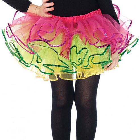Image of Sequin Rainbow Tutu - Child Costume 4-8 Years