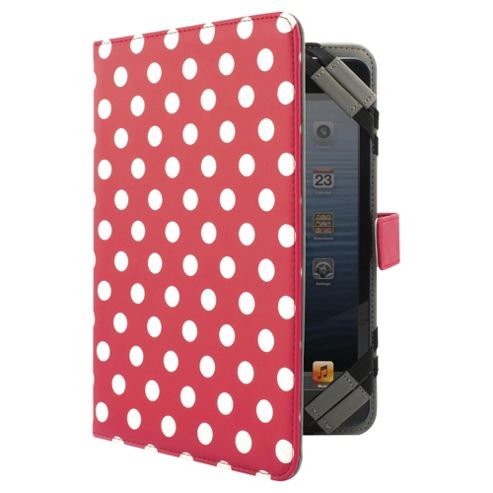 Image of Tesco Universal Tablet Case 7 To 8"(for Kindle Fire/hd, Ipad Mini, Samsung Tab) - Red Dotty