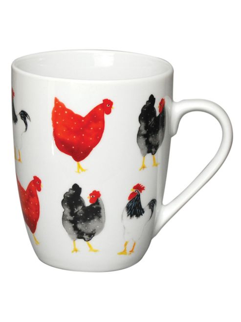 Image of Pecking Order Flock Design Bone China Single Mug