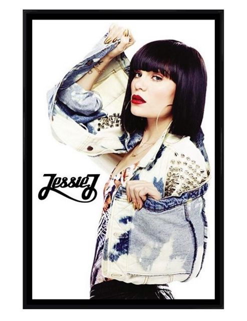 Image of Gloss Black Framed Jessie J Denim Diva Poster