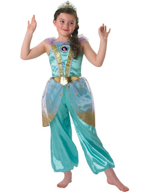 Image of Child Disney Glitter Jasmine Costume Small