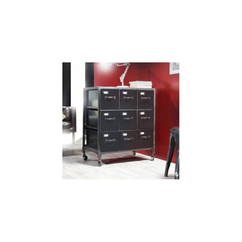 Image of Tikamoon Industriel Metal 9 Drawer Chest