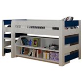 Home Essence Lollipop Mid Sleeper Bed - White / Navy