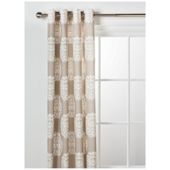 Tesco Nouveau Lined Eyelet Curtain 64X54 Natural.