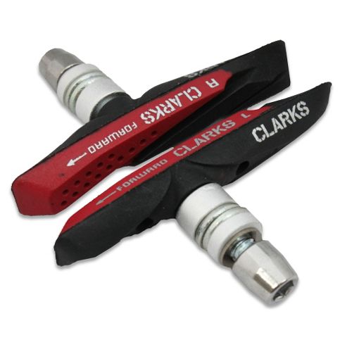 Image of Clarks Elite Mtb/hybrid V-brake Pads 72mm Integral Block W/dual Compound Aqua-glide Pads