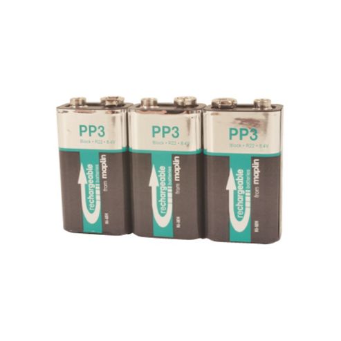 Image of 3 Rechargeable 9v Battery Nimh 200mah Value Pack