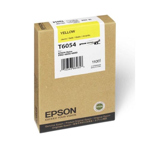 Image of Epson T6054 Yellow Ink Cartridge (100ml) For Stylus Pro 4800/4880 Printers