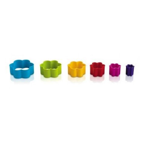 Image of Cookie Cutters Flower Set Of 6 (assorted Colours)