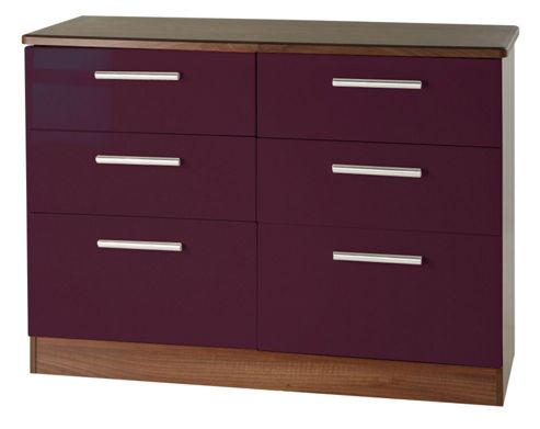 Image of Welcome Furniture Knightsbridge 6 Drawer Chest - Cream - Ruby