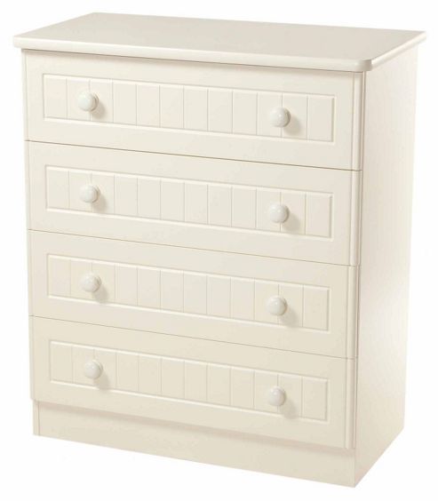 Image of Welcome Furniture Warwick 4 Drawer Chest - Cream