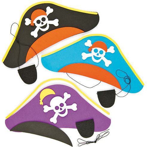 Image of Pirate Hat & Eye Patch Kid's Craft Kits(pack Of 3)