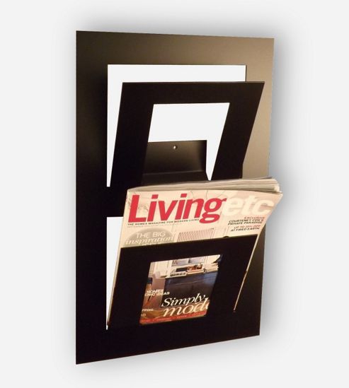 Image of The Metal House Double Tier Magazine Rack - Black