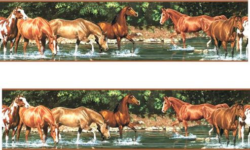 Image of Horses Wallpaper Border