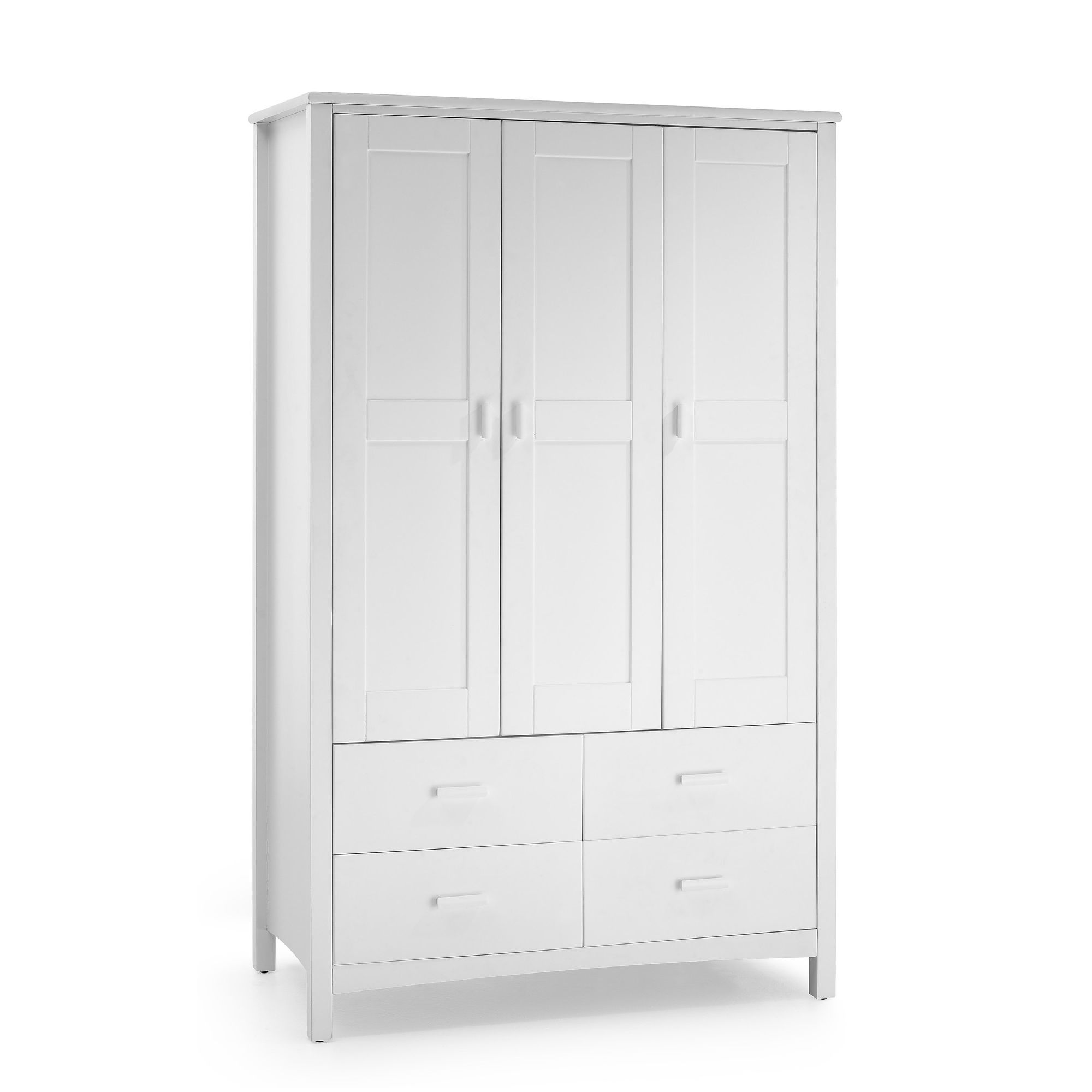 Serene Furnishings Eleanor 3 Door Wardrobe - Opal White at Tesco Direct