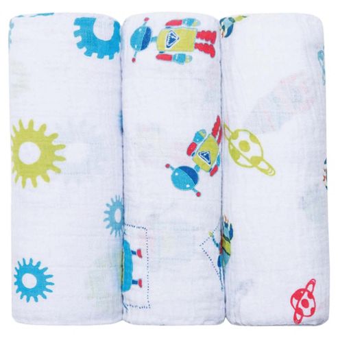 Image of Bubble Wrap Muslin Squares Pack Of 3, Buzz