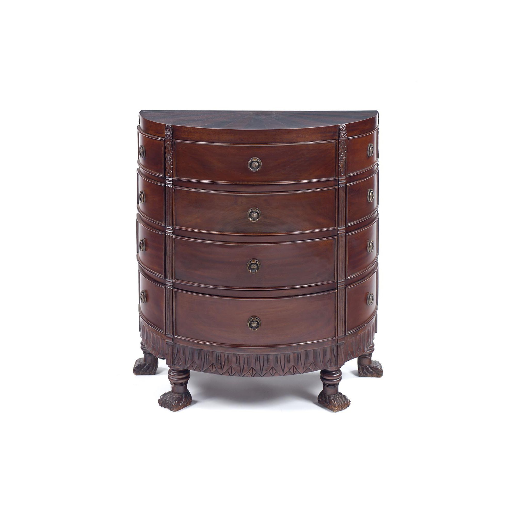 Anderson Bradshaw Georgian Sunburst Chest in Antique Brass in Mahogany at Tesco Direct